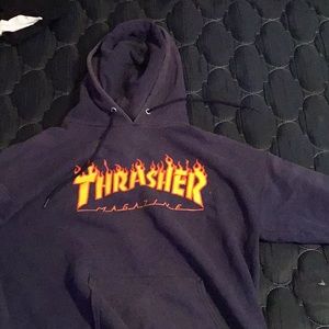 Flame Logo Hood (navy)